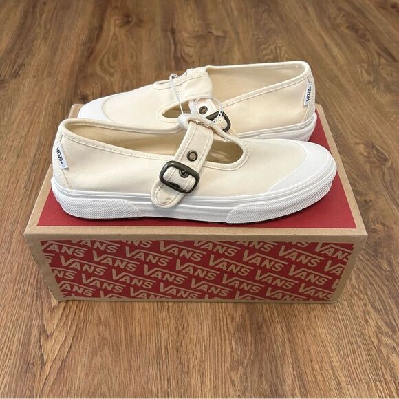 VANS off the wall Mary Jane cream beige shoes sneakers women’s 8.5 new - Picture 6 of 7